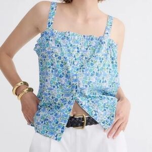 JCrew | Smocked button-front tank top in Liberty® Poppy and Daisy fabric